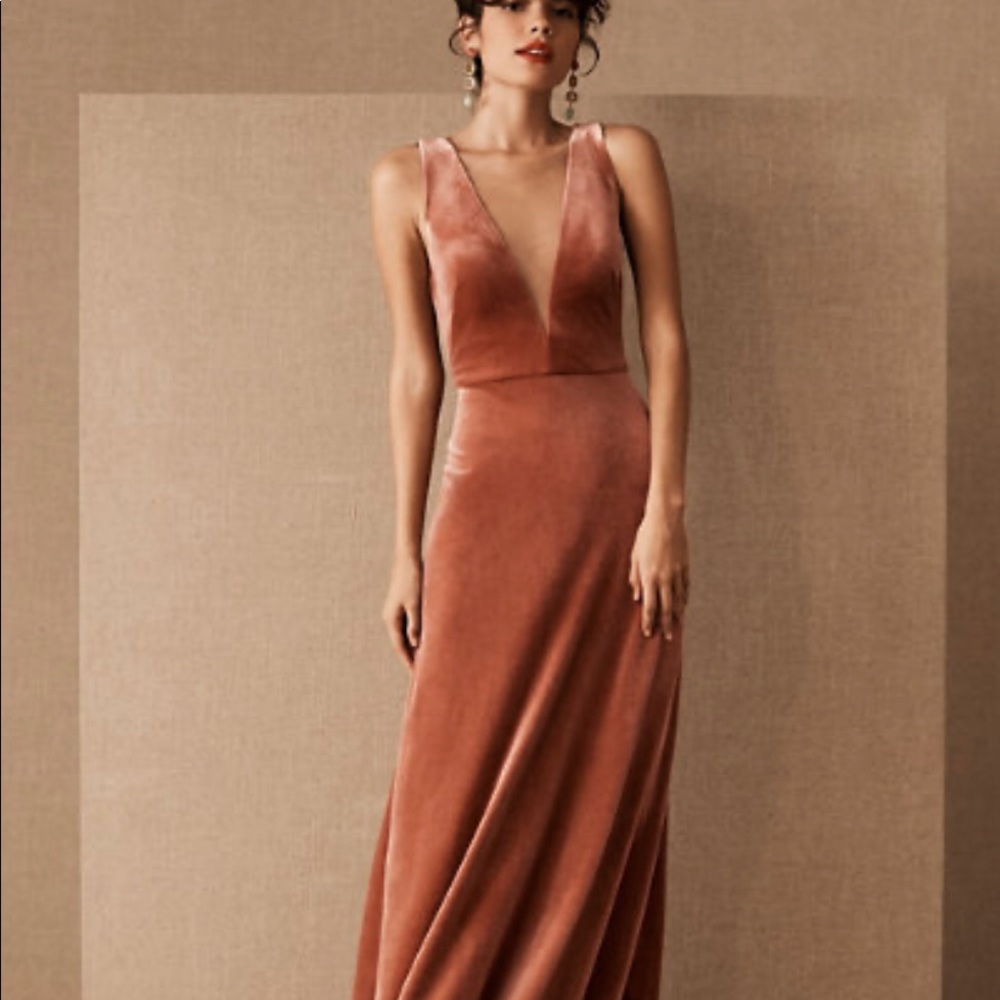 Jenny Yoo - “Logan” English Rose bridesmaid dress.